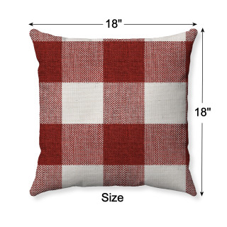 Red and white sale checkered pillows